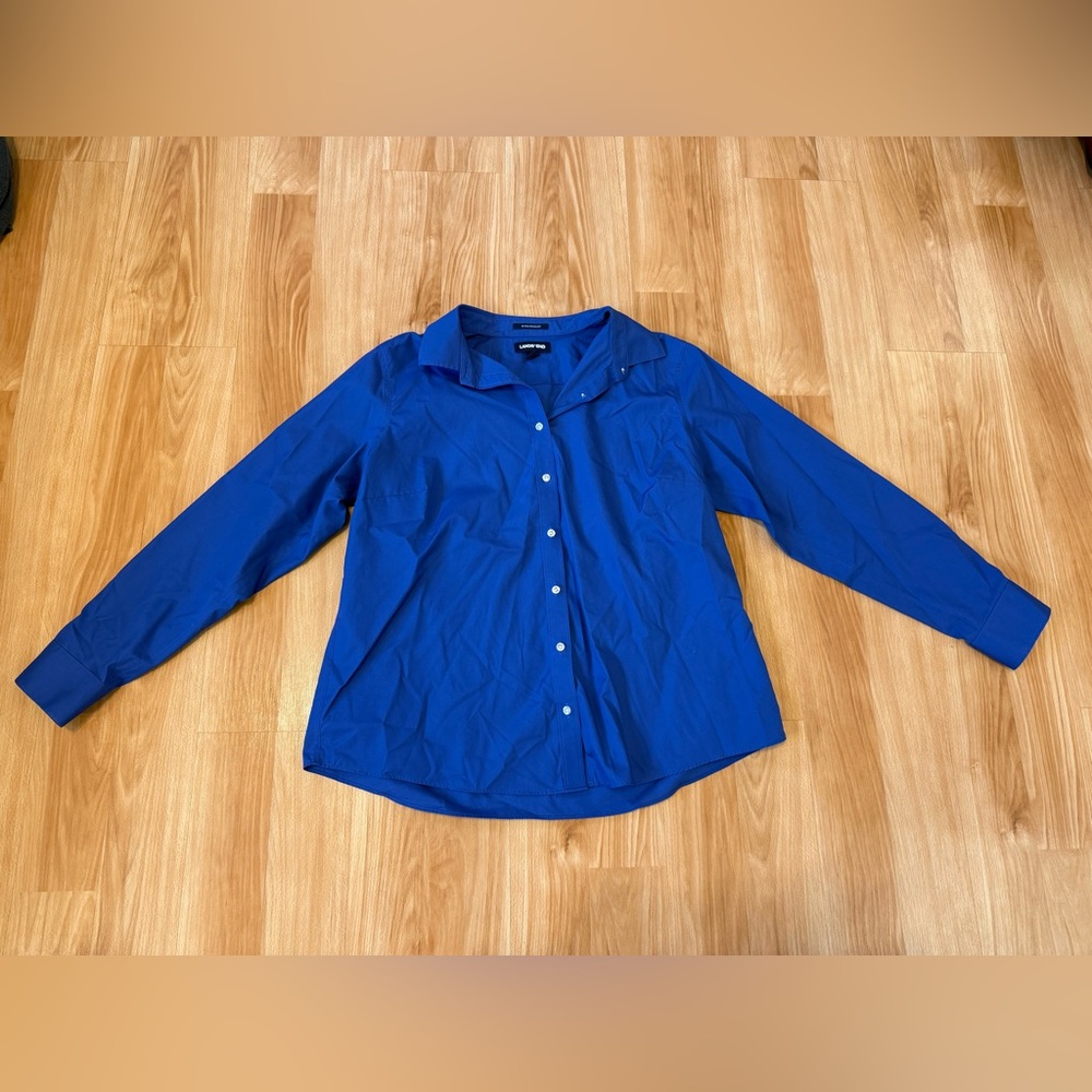 Two Lands' End Blue Casual Button Down Shirts - Picture 5 of 7